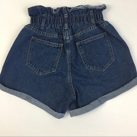 Distressed High Waisted Jean Shorts - Picture 2 of 7